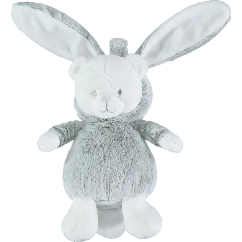Peluche en velours et sherpa forme lapin