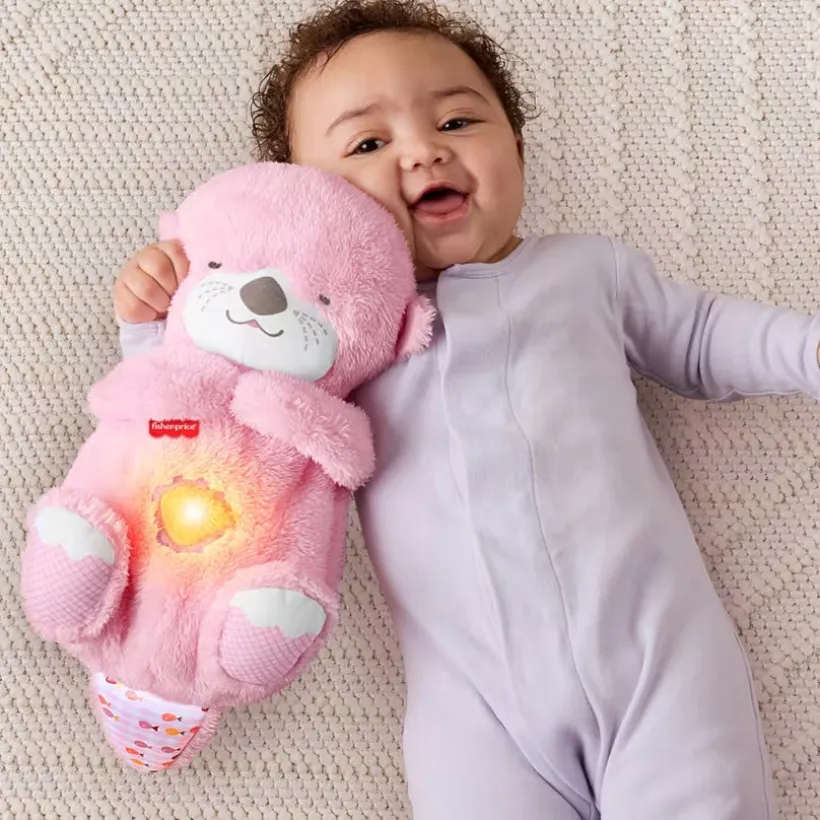 Peluche interactive Ma Loutre Câlins Bonne Nuit rose