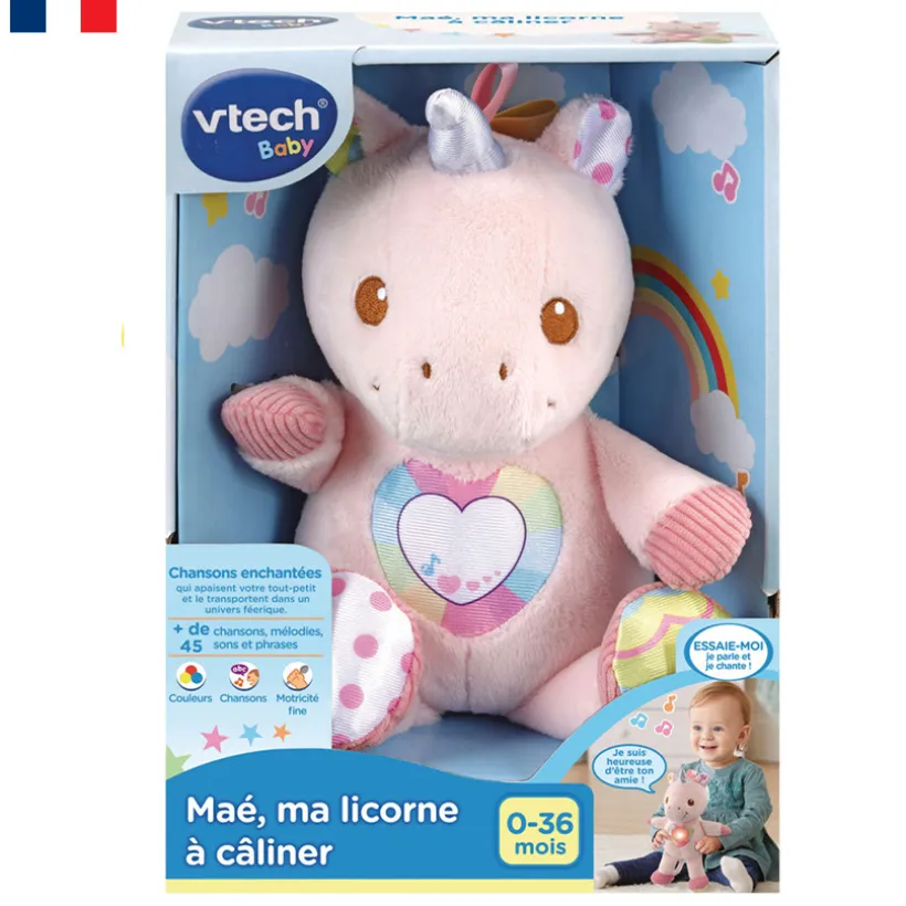 Peluche interactive Maé ma licorne à câliner
