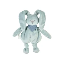 Peluche - Lapin avec foulard phosphorescent - Vert de gris - 30 cm
