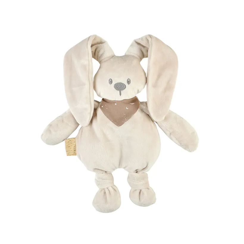 Peluche - Lapin avec foulard phosphorescent - Sable - 30 cm