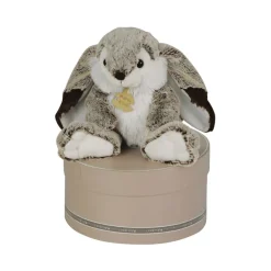 Peluche lapin Marius 30 cm - Gris/Blanc