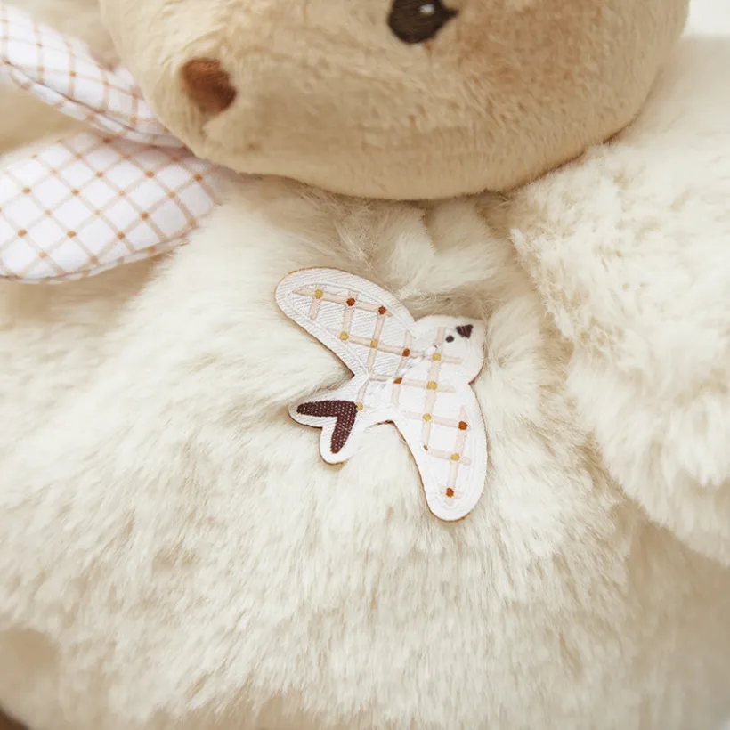Peluche lapin Patapouf 17cm crème