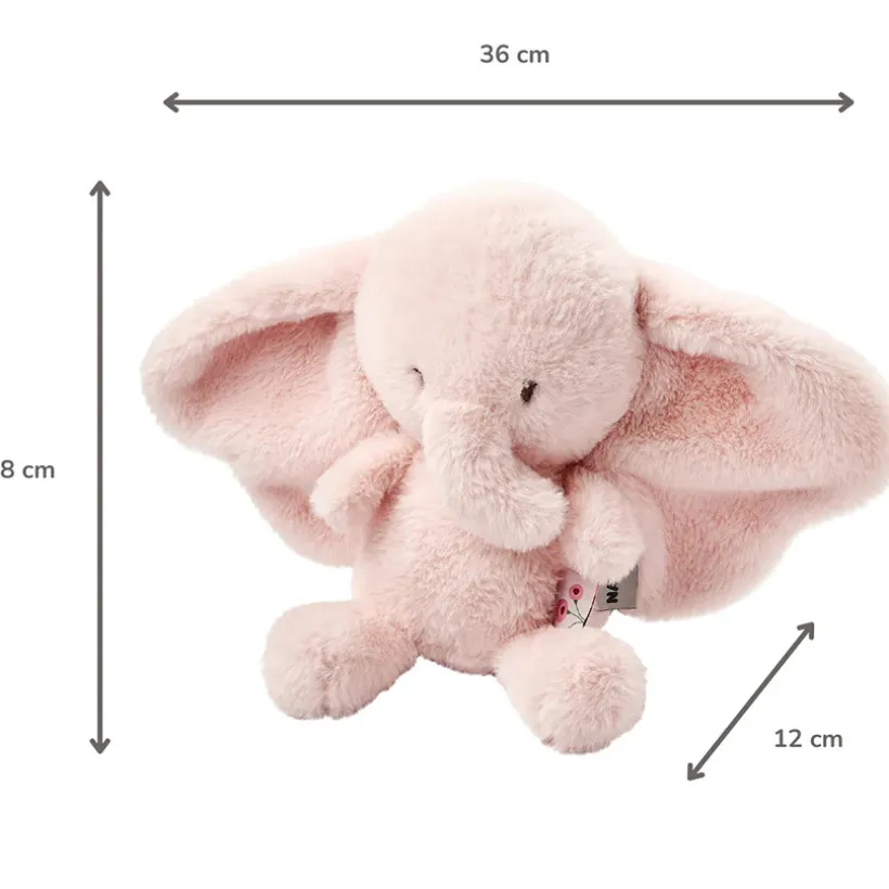 Peluche éléphant - Fanfan - Rose - 30 cm