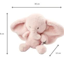 Peluche éléphant maxi - Fanfan -Rose - 60 cm