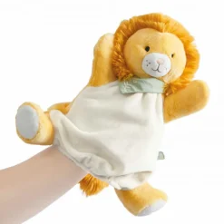 Peluche marionnette Nougat le lion