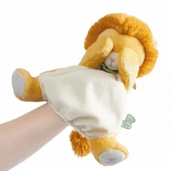Peluche marionnette Nougat le lion