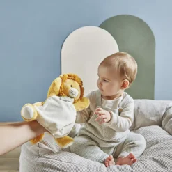 Peluche marionnette Nougat le lion
