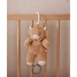 Peluche mini musicale 20cm Vache Fluffy Beige