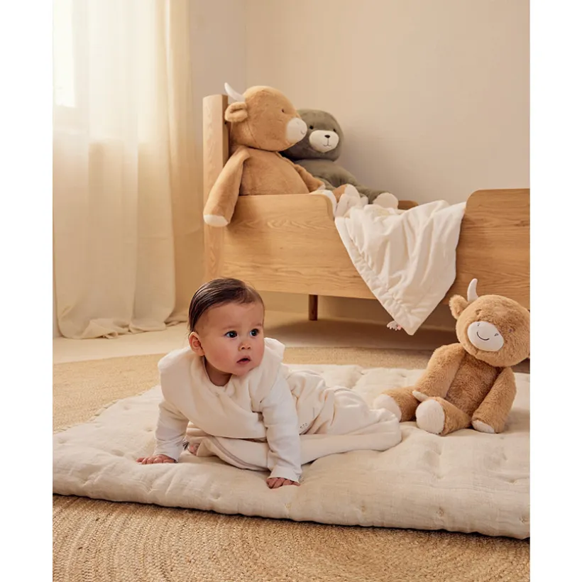 Peluche moyenne 40cm Vache Fluffy Beige