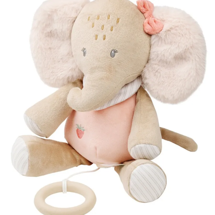 Peluche musicale - Eléphant Oli- Rose - 24 cm