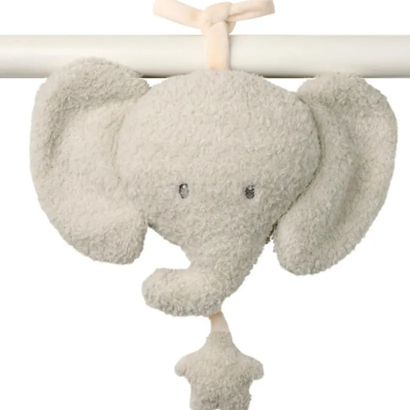 Peluche musicale - Eléphant Teddy - Gris - 20 cm
