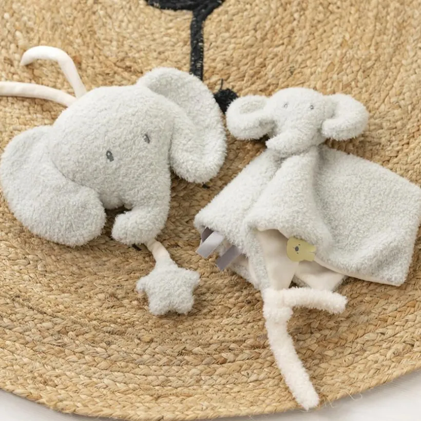 Peluche musicale - Eléphant Teddy - Gris - 20 cm
