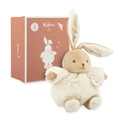 Peluche musicale lapin Patapouf 17cm crème
