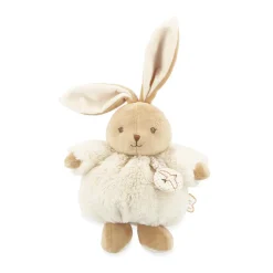 Peluche musicale lapin Patapouf 17cm crème