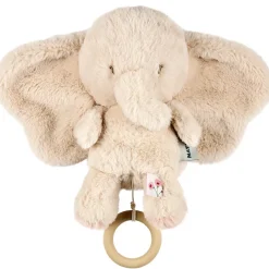 Peluche musicale éléphant - Velours - Fanfan - Sable -24 cm