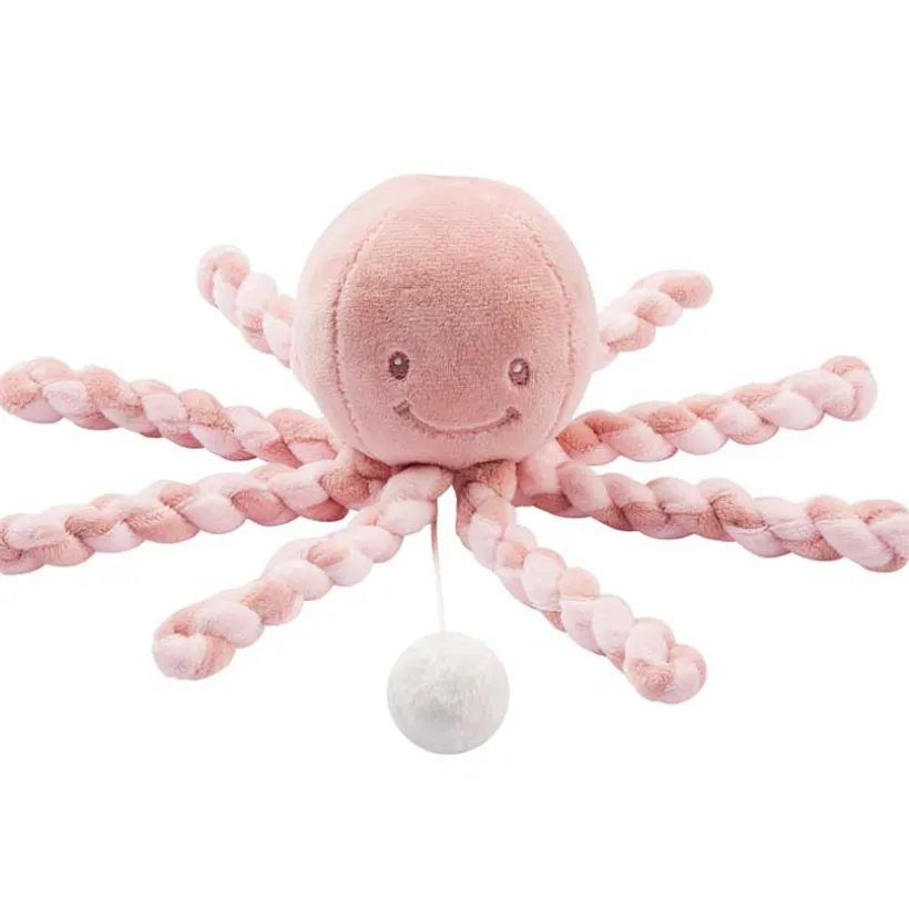 Peluche musicale pieuvre Rose