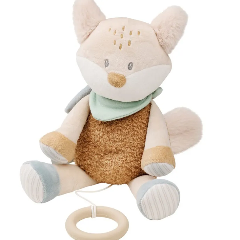 Peluche musicale - Renard Flo - Vert menthe - 24 cm