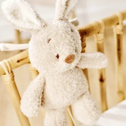 Peluche musicale teddy bébé lapin - Beige - 25cm