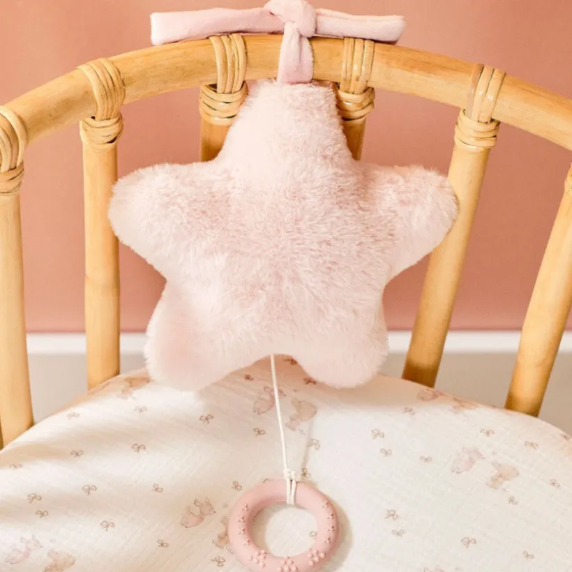 Peluche musicale étoile - FanFan - Rose