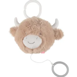 Peluche musicale voyage Vache Fluffy Beige