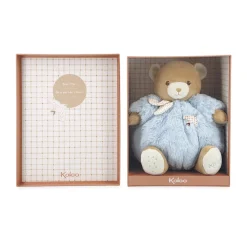 Peluche ours Patapouf 25cm bleu
