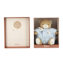 Peluche ours Patapouf 17cm bleu