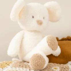 Peluche - Souris Teddy - Ecru - 34 cm