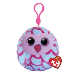 Peluche Squish a Boo's clip - Pinky le hibou