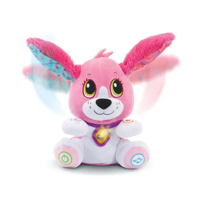 Peluche Toutou Parle avec Moi - Rose