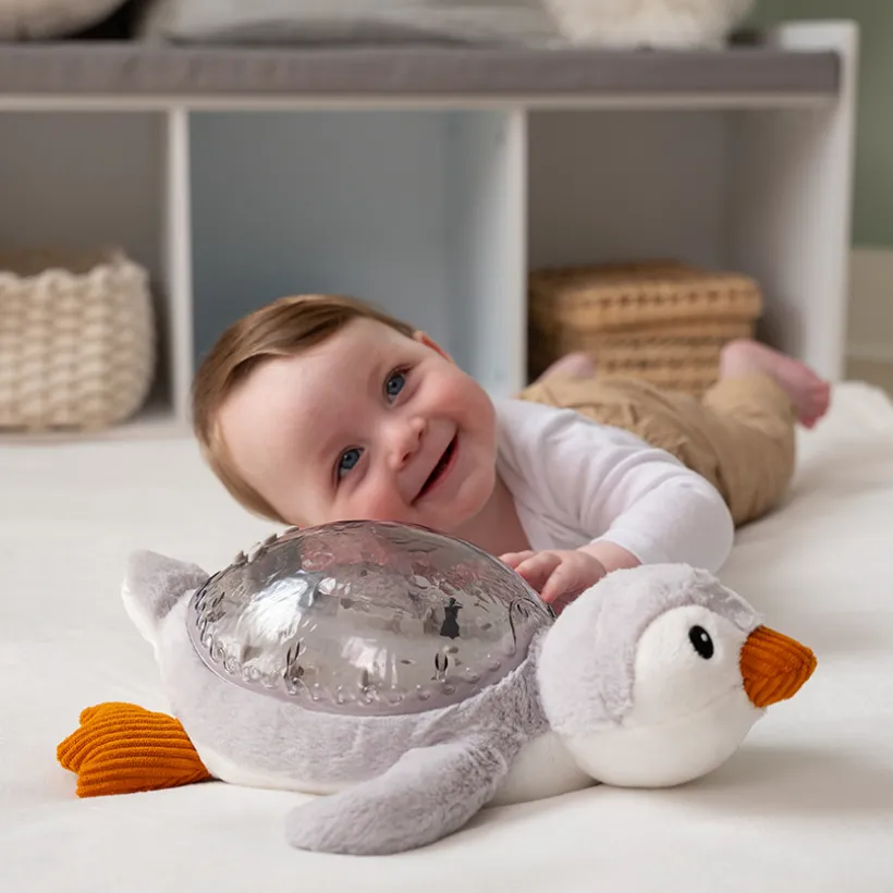 Peluche veilleuse Tranquil Penguin rechargeable