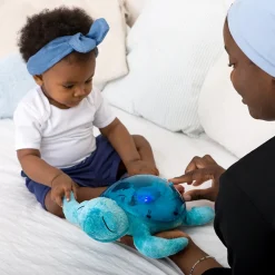 Peluche veilleuse Tranquil Turtle rechargeable aqua