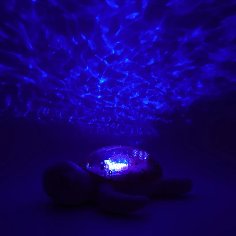 Peluche veilleuse Tranquil Turtle rechargeable rose
