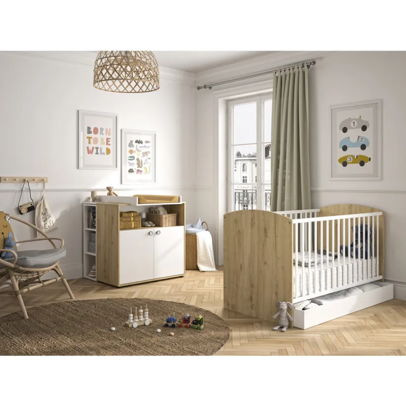 Petite bibliothèque pour commode Arthur - Blanc