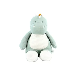 Petite peluche Dino en mousseline de coton - Eucalyptus