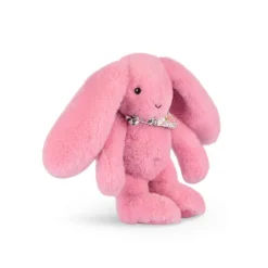 Petite peluche lapin fleurette grenadine 25 cm