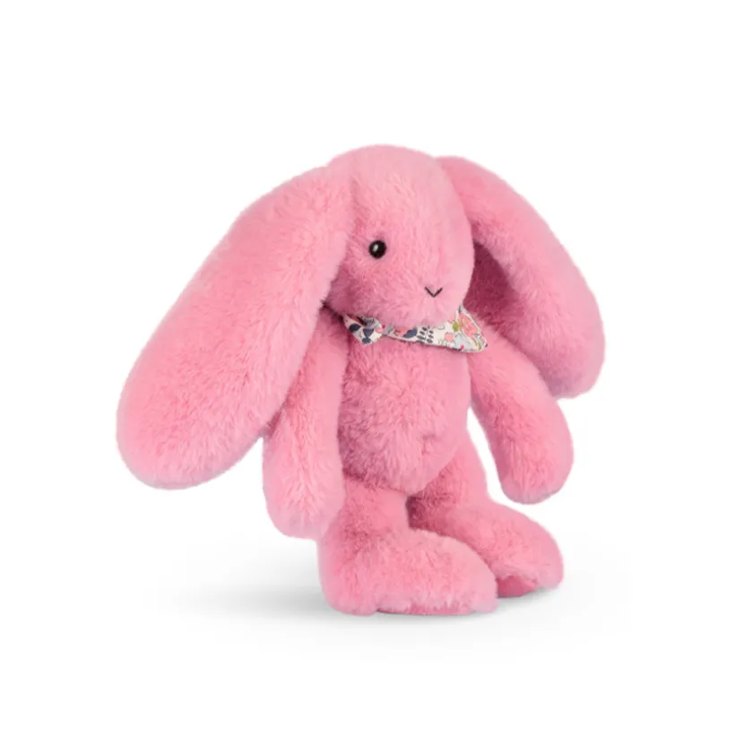 Petite peluche lapin fleurette grenadine 25 cm