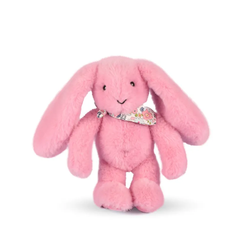 Petite peluche lapin fleurette grenadine 25 cm