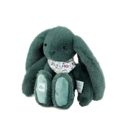 Petite peluche lapin fleurette eucalyptus 25 cm