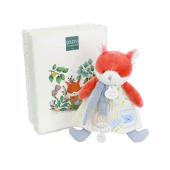 Petite peluche Romarin le renard avec lien attache-sucette