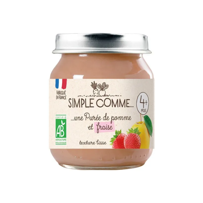 Petit pot pomme et fraise bio 125 g