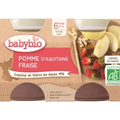 Petit pots sucrés de Pomme et Fraise 2x130g
