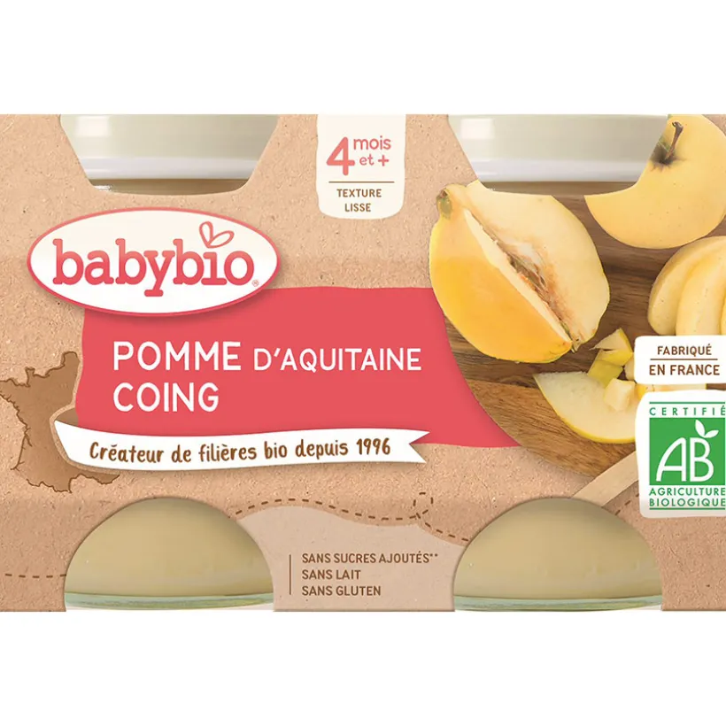 Petits pots sucrés de Pomme et Coing 2x130g