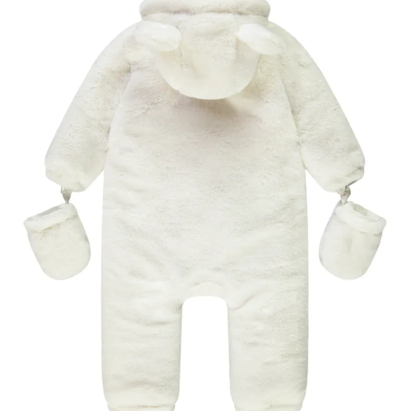 Pilote en sherpa avec capuche fantaisie et moufles amovibles pour bébé fille