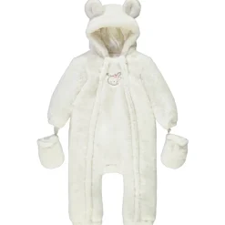 Pilote en sherpa avec capuche fantaisie et moufles amovibles pour bébé fille