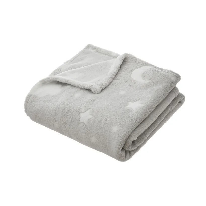 Plaid phosphorescent 125 x 150 cm - Gris