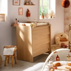 Plan à langer pour commode Cannelle aspect chêne miel