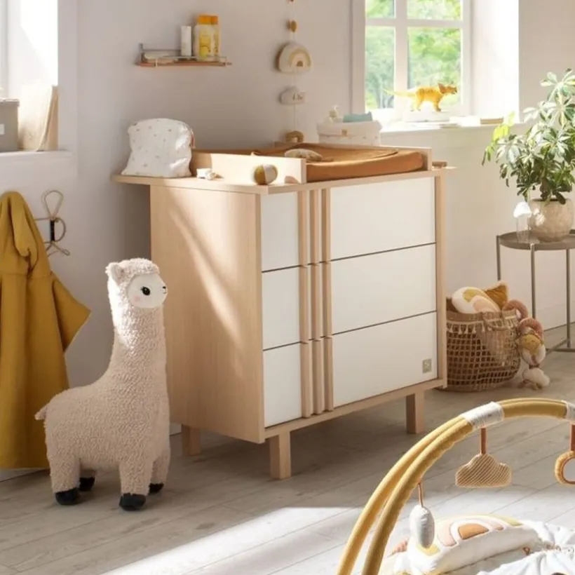 Plan à langer pour commode Nature chêne velours