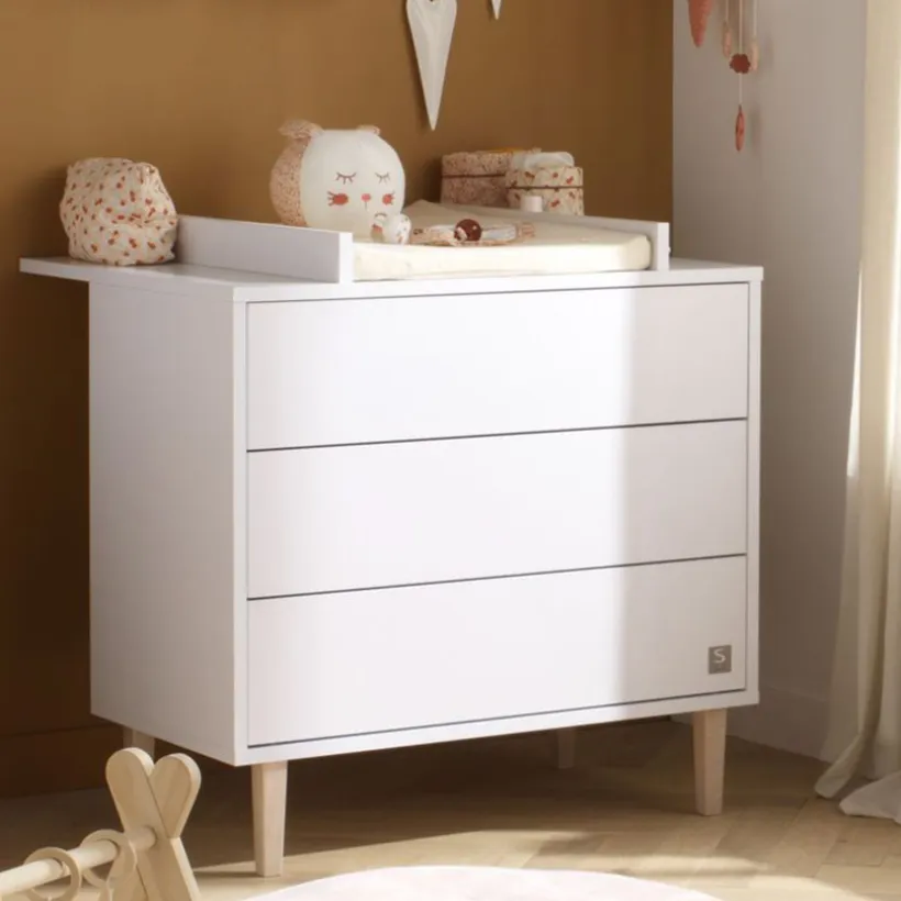 Plan à langer pour commode Paloma blanc
