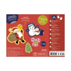 Pochette de 100 gommettes de Noël repositionnables